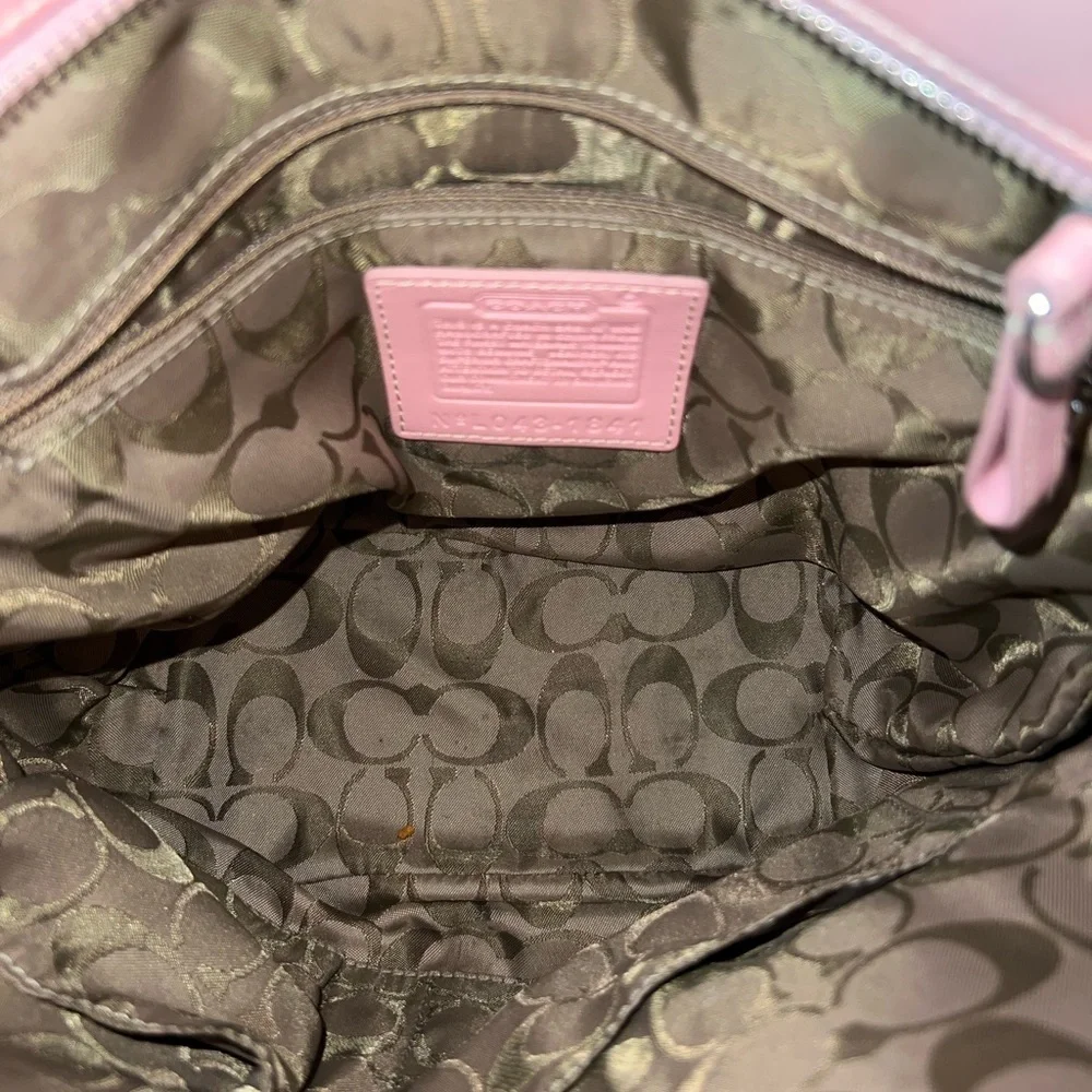 Coach #1841 Elegant Pink and Cream Tote Bag